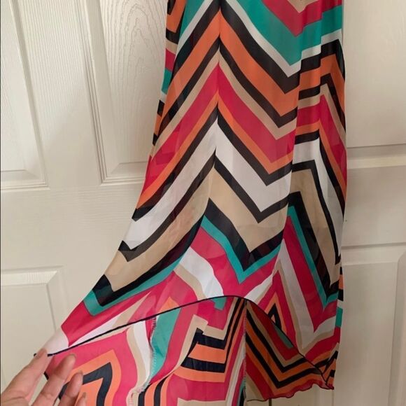 Blue Sla High Low Striped Maxi - Picture 4 of 4